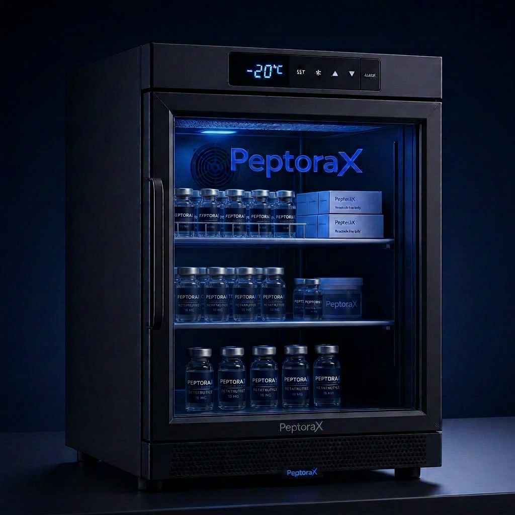 PeptoraX PeptoraX Mini Research Fridge Dual-zone -20°C to +8°C research peptide vial